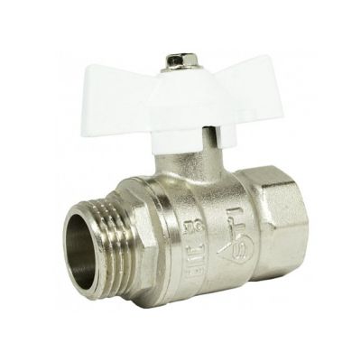 Кран шаровый STI вода бабочка вн/нар Ду-15 Ру-16 