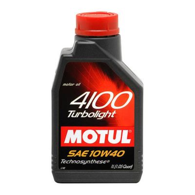 Масло моторное MOTUL 4100 Turbolight Technosynthese SAE 10W40, 1 л, API SN/CF, полусинтетическое