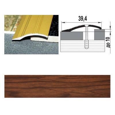 Профиль разноуровневый  ПР 02.900.093*, 900x39,4 мм, мербау, Лука