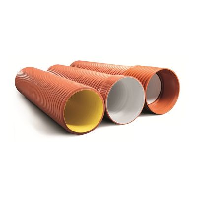 Труба гофрированная DN/OD110, SN-8, L=6 м, с раструбом и кольцом, ИКАПЛАСТ