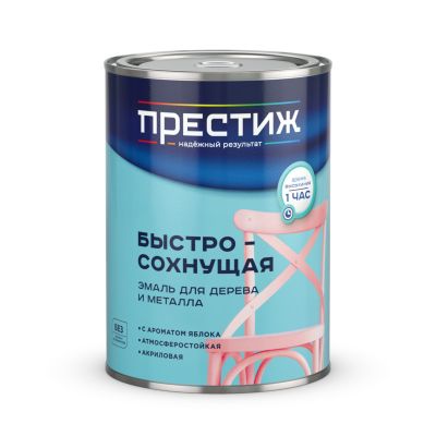 Эмаль акриловая полуглянцевая белая,  0,9 кг, Престиж, Ростовская обл.