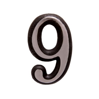 Цифра дверная "6-9" хром на клеевой основе пластик (АЛЛЮР)