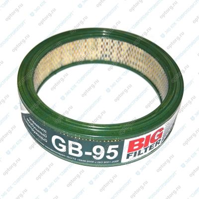 GB-95с (2101) Элемент фильтра воздушного ("BIG FILTER" Санкт-Петербург) карбюраторные (2101-1109100)