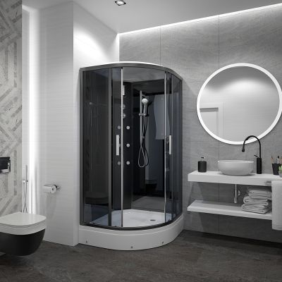 Душевая кабина 900x900x2150 мм, Erlit ER5709P-C24, с электроникой, Китай