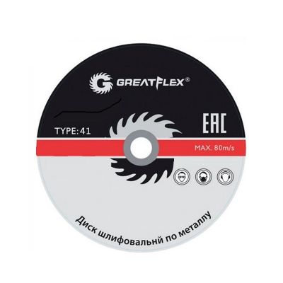 Круг зачистной по металлу 230x6,0x22 мм, Cutop (Катоп) "Greatflex Master", 40017т, Китай