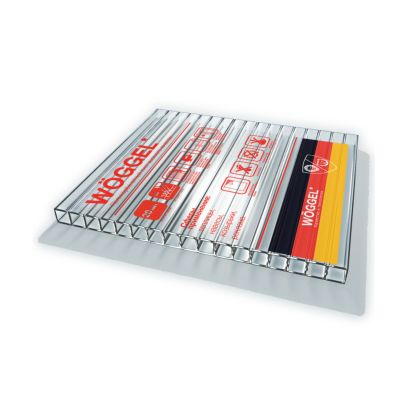 Поликарбонат сотовый 6x2100x12000 мм, прозрачный, Woggel, Тверская обл.