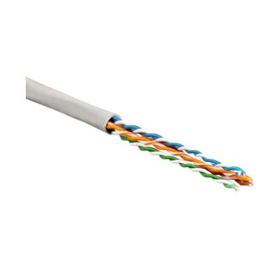 Кабель UTP 4PR 24AWG cat 5e, PVC, (CU), серый, GENERICA, бухта 305 м, BC1-C5E04-111-305-G