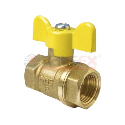 Кран шаровый Valfex 11Б27фтМ газ бабочка вн/вн Ду-15 Ру-16 