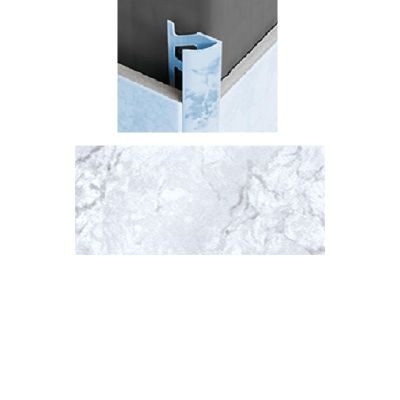 Раскладка под плитку 8 мм, наружная, мрамор белый, 2,5 м, Россия ...