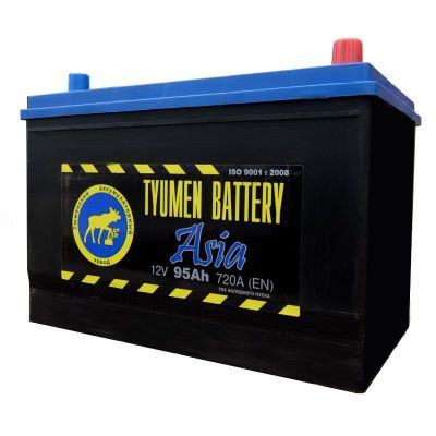 Уценка!!! Аккумулятор 6СТ-95L R+ "Тюмень-ASIA" обр. поляр. зал. япон. станд.толст. клеммы (Тюменский АЗ) 90,100  (02.24)