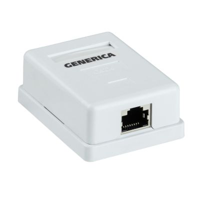 Розетка информационная настенная RJ45 кат. 5Е FTP 1 порт GENERICA 