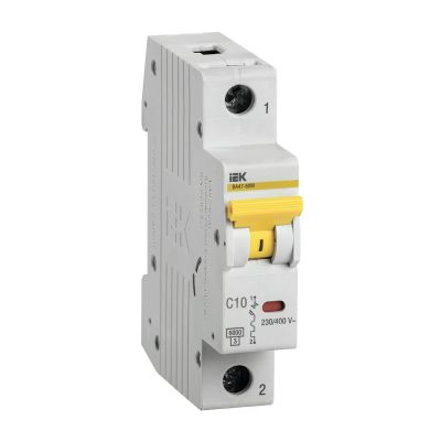 Автоматический выключатель ВА47-60M 1P 10А 6кА х-ка C IEK ( MVA31-1-010-C)