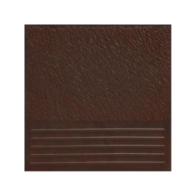 Клинкер ступень неглаз. структурная 298x298x7,0 мм"Каир" 4 коричневый сорт 1 BY100297103.011-2016 Керамин