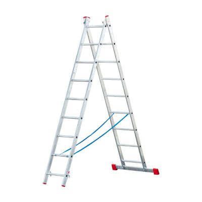 Лестница двухсекционная алюминиевая 2*9 ступеней (SARAYLI), Россия ТУ 9693-002-51298946-2009