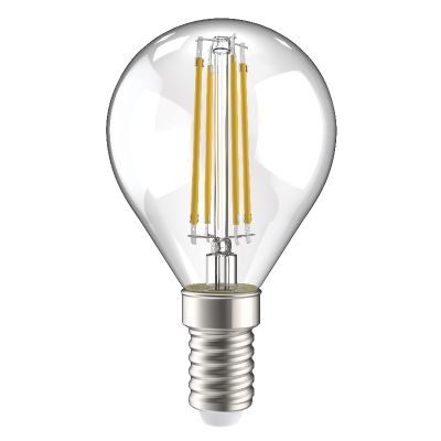 Лампа светодиодная филаментная F-LED IEK G45 (шар) 5 Вт E14 3000К 600 Лм прозрачная (LLF-G45-5-230-30-E14-CL)