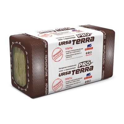 УТЕПЛИТЕЛЬ "URSA" TERRA 34 PN 5х1000*610*100мм (0,305м3/3,05м2) 22кг/м3