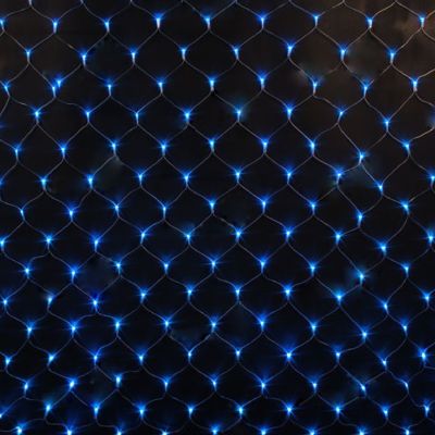 Гирлянда светодиодная "Сетка" 320 LED, 3*2 м, синий, с контроллером, IP20