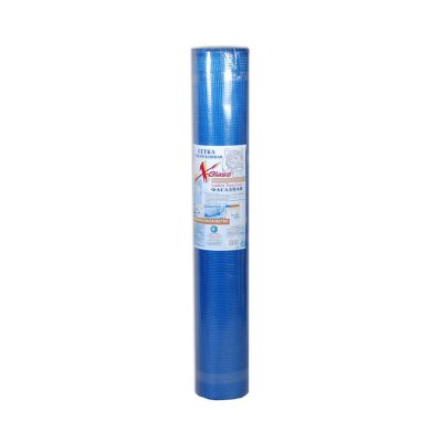 Сетка стеклотканевая ФАСАДНАЯ "POLINET+" 5*5мм (1*50+/-5м) 160 гр/м2 синяя  Китай