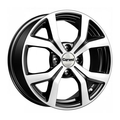 Диск литой Carwel Таир 137 6,0Jx15 4/100 ET40 D60,1 AB (черный с полированной лицевой частью), без крепежа, арт. 36472, (Карвел)