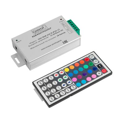 Контроллер General (511701) GDC-RGB-216-R  216Вт 12В 18A IP20 для светодиодной ленты с ПДУ