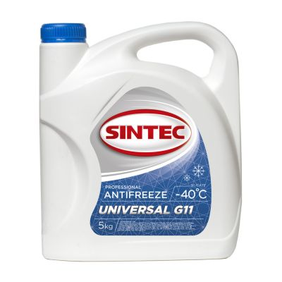 Антифриз Sintec UNIVERSAL (G11) синий 5кг (вес брутто) (ООО"Обнинскоргсинтез") (синтек), Синтек