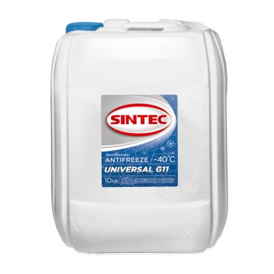 Антифриз Sintec UNIVERSAL (G11) синий 10кг (вес брутто) (ООО"Обнинскоргсинтез") (синтек), Синтек