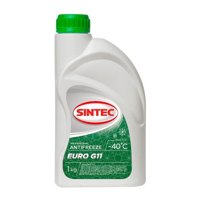 Антифриз Sintec EURO (G11) зеленый 1кг (вес брутто) (ООО"Обнинскоргсинтез") (синтек), Синтек