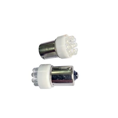 СВЕТОДИОД (А-24-10) (24T15-9LED) БЕЛЫЙ (9 с/д) 24В