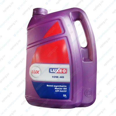 Масло моторное LUXE Люкс SAE 10W40, 5 л, API SJ/CF, полусинтетическое