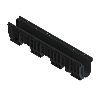Лоток (канал) водоотводный пластиковый DN100 H200, "PolyMax Basic", Standartpark, арт. 8040-М