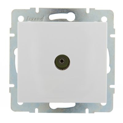 Розетка RAIN 703-0288-130 ТВ оконечная (без рамки) белая LEZARD