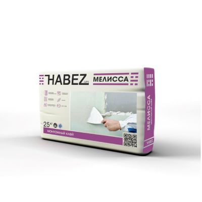 Клей монтажный для гипсокартона и ПГП Habez-Gips "МЕЛИССА", 25 кг, Россия