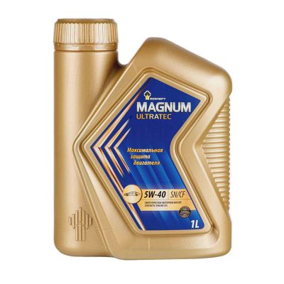 Масло моторное Роснефть Magnum Ultratec (A3/B4) SAE 5W40, 1 л, API SN/CF, синтетическое