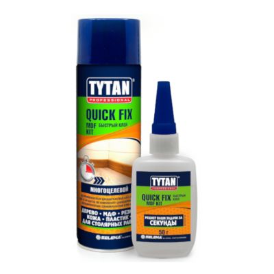 Клей двухкомпонентный цианакрилатный Tytan Professional, 200 мл/50 г, прозрачный 