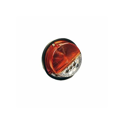 '' ПФ 130 LED_ ПОДФАРНИК ЗИЛ, КАМАЗ, ГАЗ, КРАЗ, МАЗ светодиодный 24 В. (пластмасс.) (оранж.+бесцвет., с ДХО)