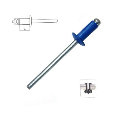 Заклепка комб. (алюмин./сталь)   4,0*10    RAL 5005   уп.-1000шт.