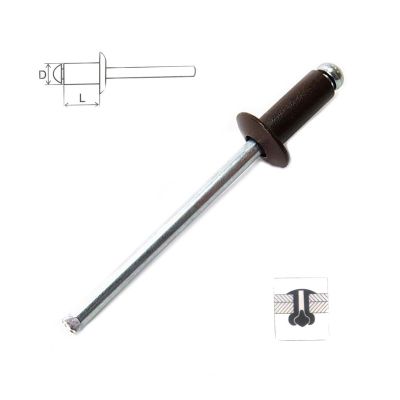 Заклепка комб. (алюмин/сталь)   3,2*8,0   RAL 8017  уп.-1000 шт.