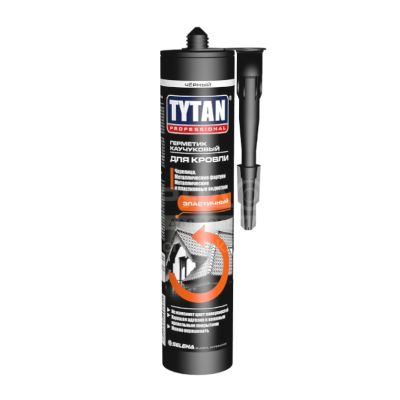 Герметик каучуковый для кровли 310 мл, черный, Tytan Professional, арт. 91615