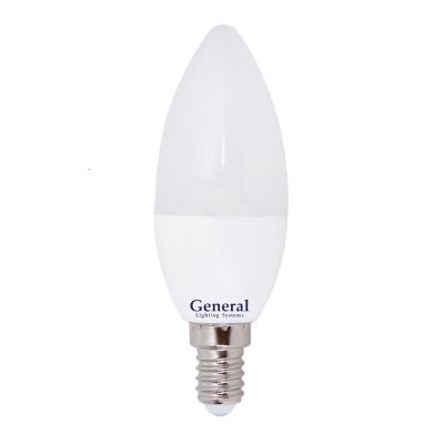 Лампа светодиодная General C37 (свеча) 8 Вт E14 6500К 660 Лм матовая (638400)