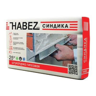 Штукатурка гипсовая Habez-Gips "Синдика РН", 30 кг, белая, Россия