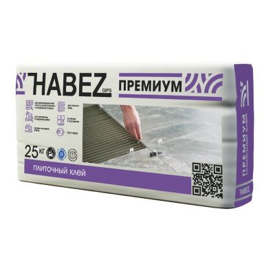 Клей плиточный влагостойкий Habez-Gips "Премиум", 25 кг, Россия