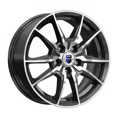 Диск литой K&K Адамар 6,5Jx16H2 5/114,3 ET38 D67,1 алмаз черный, без крепежа, арт. 76983, (КС886)