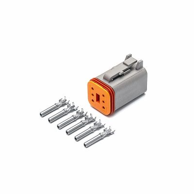 AX 812-6S КОЛОДКА ГНЕЗДОВАЯ 6-ти контактная (розетка, без проводов, герметичная)