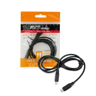 * Кабель  Type C - Micro USB : 1,0 м. ("AVS") ("TC-MR01") для зарядки телефона/смартфона или обмена информации с цифровыми устройствами (A40616S)