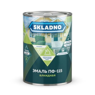 Эмаль ПФ-115 желтая,  1,8 кг, Skladno, Ростовская обл.