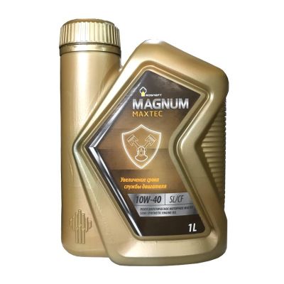 Масло моторное Роснефть Magnum Maxtec SAE 10W40, 1 л, API SL/CF, полусинтетическое