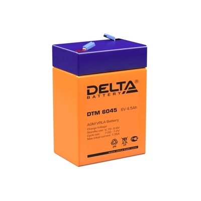 Аккумулятор Delta DTМ 6045, 4,5 mAh, 6 В