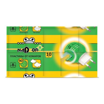 Пластины от комаров без запаха по 10шт. (1упак.-10шт), ITM003P Nadzor