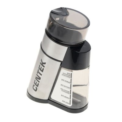 Кофемолка Centek CT-1359 (сталь) 250Вт, 70 г, 7 чашек, уникальная форма, прозрачная крышка