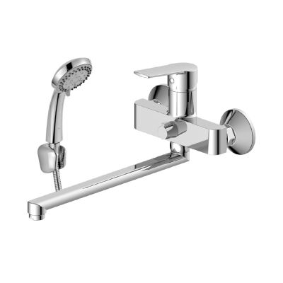 Смеситель для ванны латунный однорычажный с длинным изливом, DR22043, DecoRoom